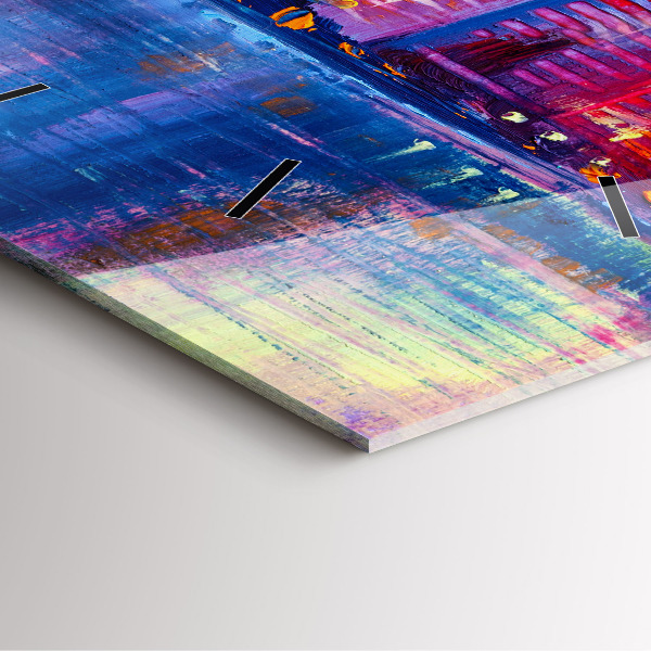 Skleněné hodiny čtvercové Abstraktní mrakodrapy