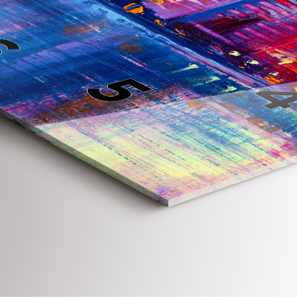 Skleněné hodiny čtvercové Abstraktní mrakodrapy