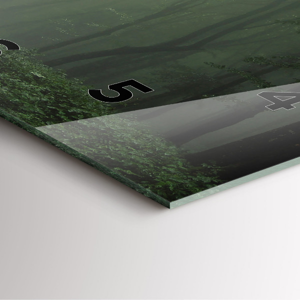 Skleněné hodiny čtvercové Mlžný les po ránu