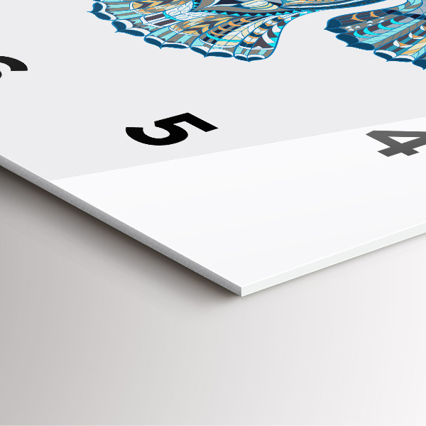 Čtvercové nástěnné hodiny Sova v letu