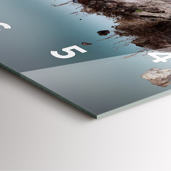 Skleněné hodiny čtvercové Létající ostrov a vodopád