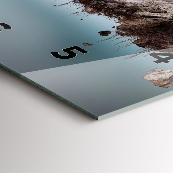 Skleněné hodiny čtvercové Létající ostrov a vodopád