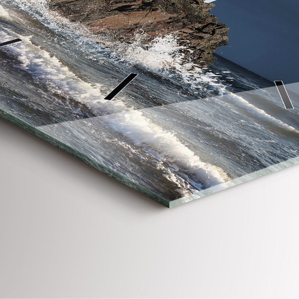 Skleněné hodiny čtvercové Maják