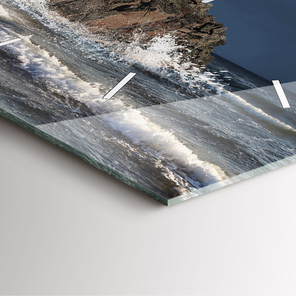 Skleněné hodiny čtvercové Maják