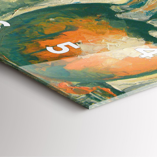 Skleněné hodiny čtvercové Malovaný postoj slona