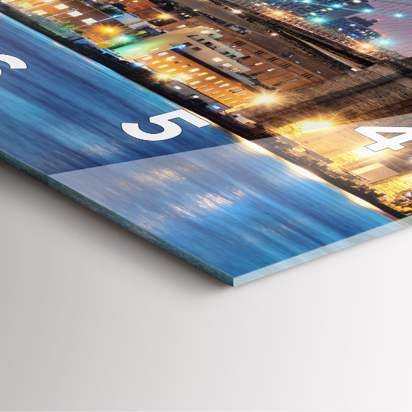 Skleněné hodiny čtvercové Brooklynský most a East River