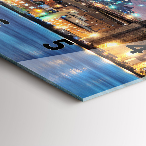 Skleněné hodiny čtvercové Brooklynský most a East River