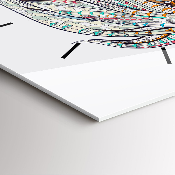 Čtvercové nástěnné hodiny Ilustrace koně