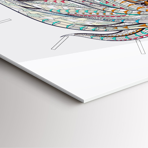 Čtvercové nástěnné hodiny Ilustrace koně