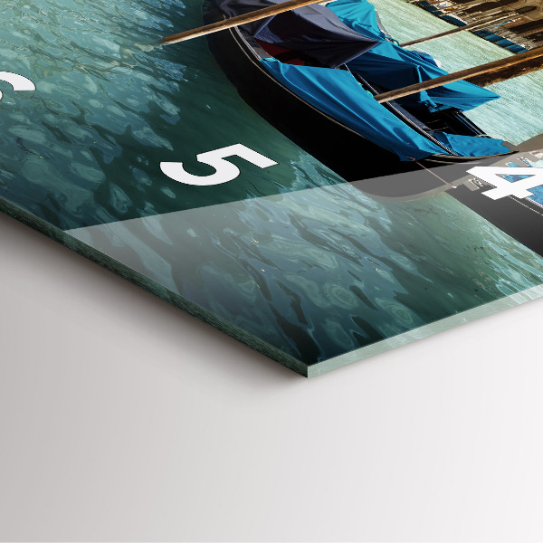 Skleněné hodiny čtvercové Gondoly Benátky Itálie