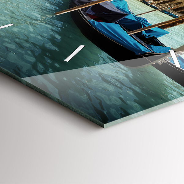 Skleněné hodiny čtvercové Gondoly Benátky Itálie