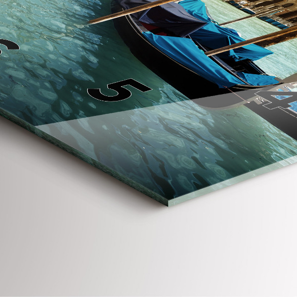 Skleněné hodiny čtvercové Gondoly Benátky Itálie