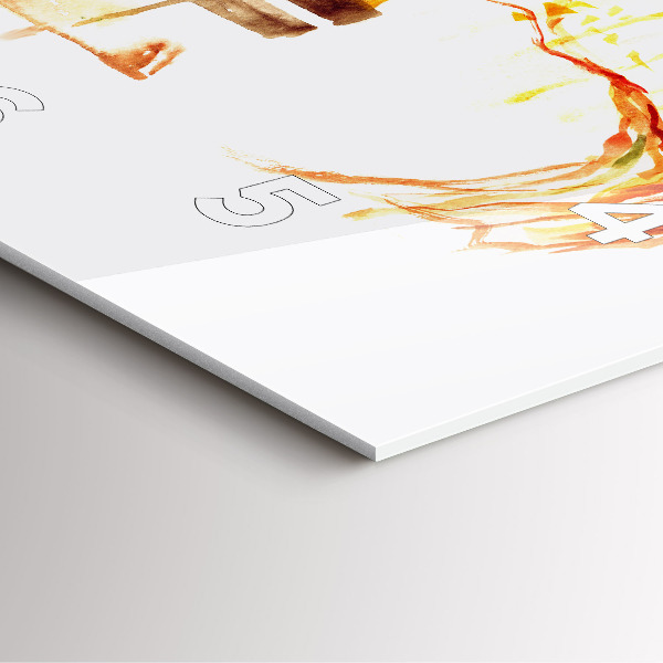 Skleněné hodiny čtvercové Podzimní krajina