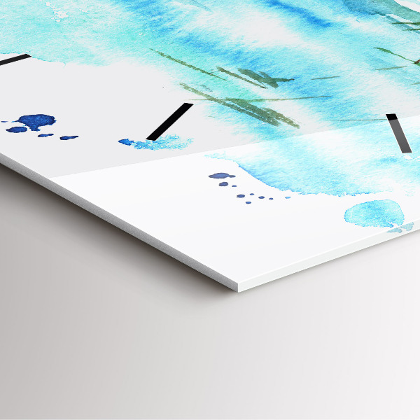 Skleněné hodiny čtvercové Obrázek opuštěný ostrov