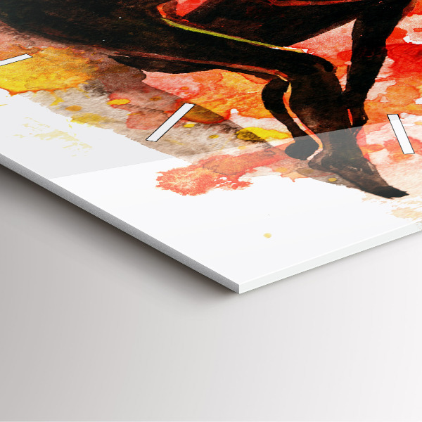 Skleněné hodiny čtvercové Láska a zamilovaný pár