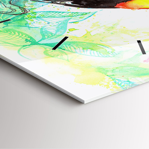 Skleněné hodiny čtvercové Tukan v trávě