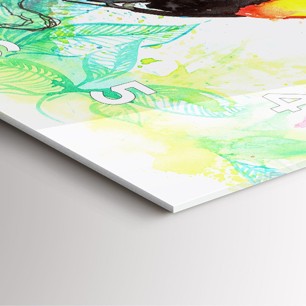 Skleněné hodiny čtvercové Tukan v trávě