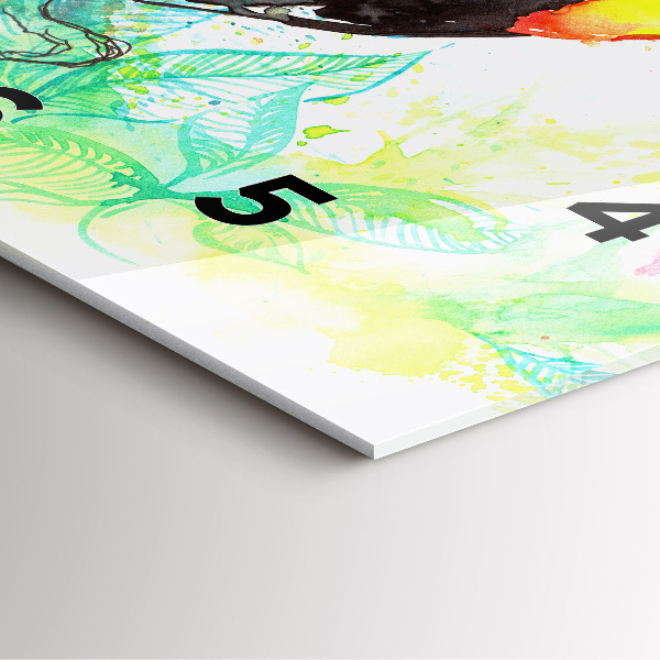 Skleněné hodiny čtvercové Tukan v trávě