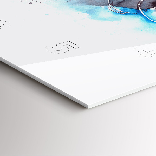 Skleněné hodiny čtvercové Podvodní život ryb