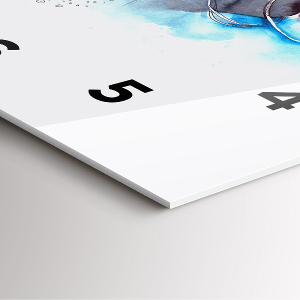 Skleněné hodiny čtvercové Podvodní život ryb