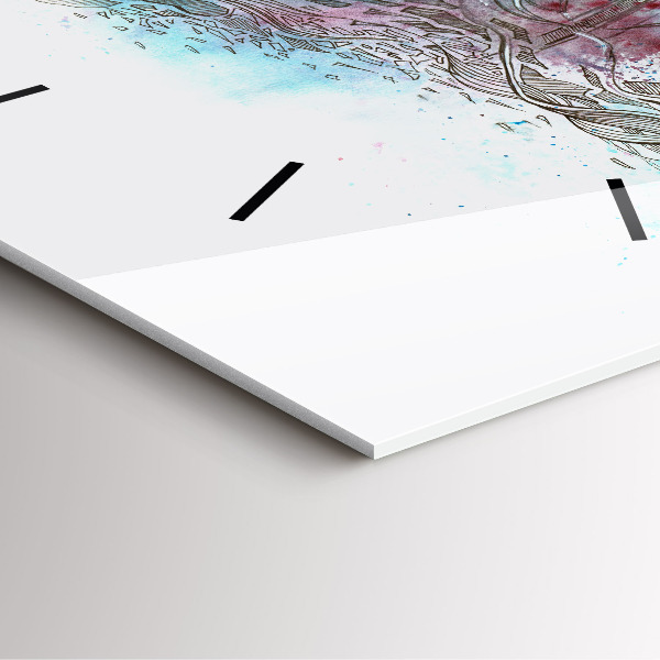 Skleněné hodiny čtvercové Abstraktní astronaut