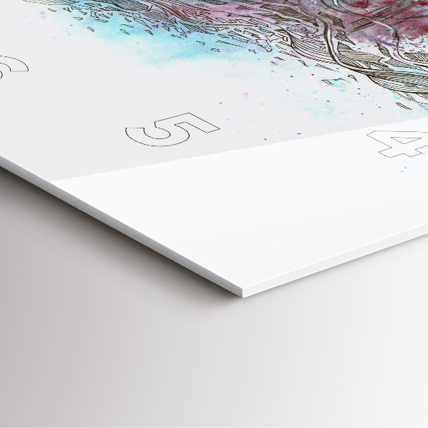 Skleněné hodiny čtvercové Abstraktní astronaut