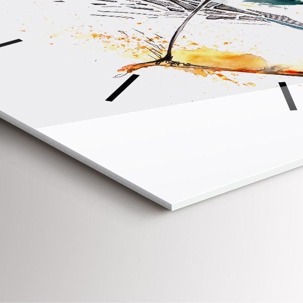 Skleněné hodiny čtvercové Bojovník na lovu