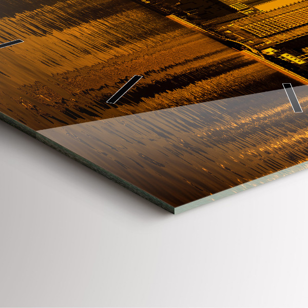 Skleněné hodiny čtvercové Řeka Ču-ťiang Čína