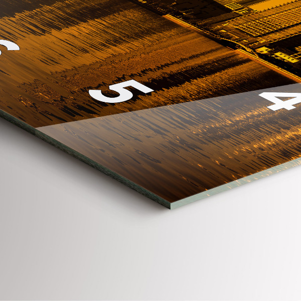 Skleněné hodiny čtvercové Řeka Ču-ťiang Čína