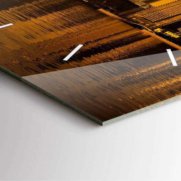 Skleněné hodiny čtvercové Řeka Ču-ťiang Čína