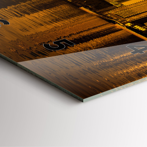 Skleněné hodiny čtvercové Řeka Ču-ťiang Čína