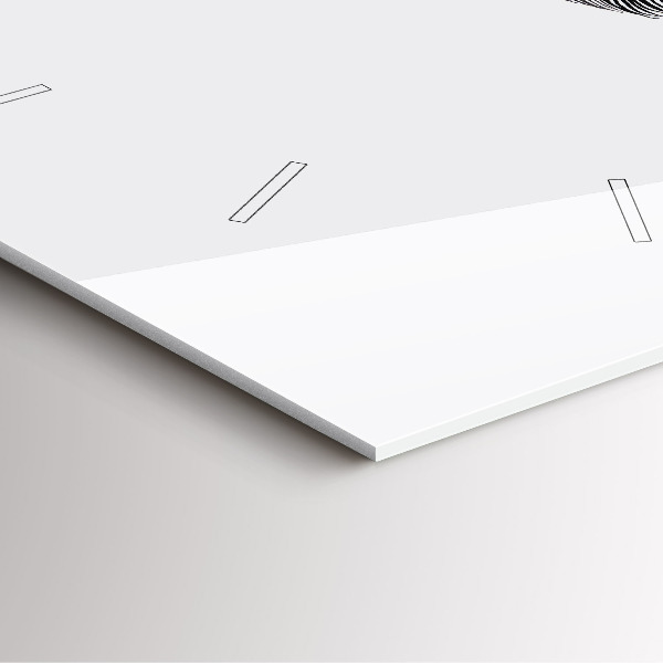 Skleněné hodiny čtvercové Abstraktní lidské oko