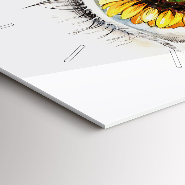 Skleněné hodiny čtvercové Slunečnice v oku