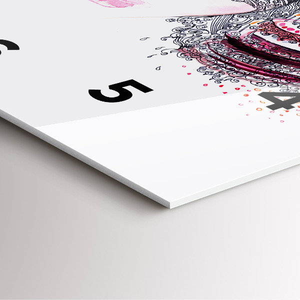 Skleněné hodiny čtvercové Sladká žena s dortem