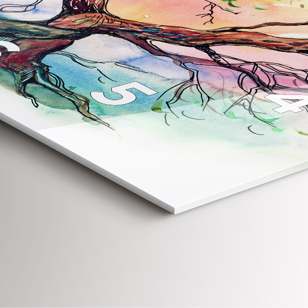 Skleněné hodiny čtvercové Srdce stromu v přírodě