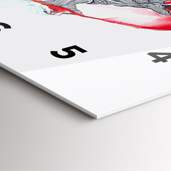 Skleněné hodiny čtvercové Barevný papoušek v letu