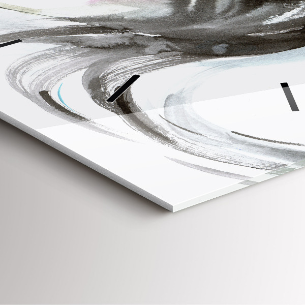 Skleněné hodiny čtvercové Abstraktní kůň a žena