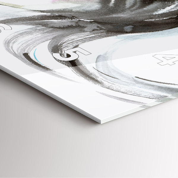 Skleněné hodiny čtvercové Abstraktní kůň a žena