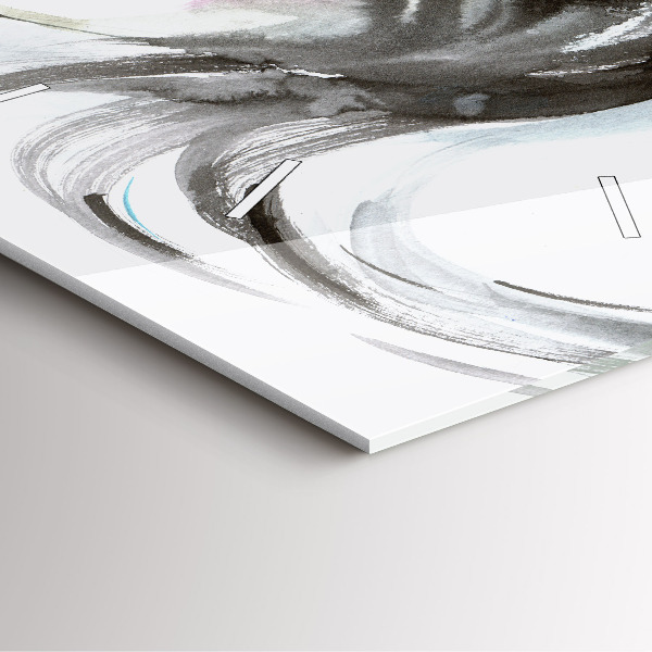 Skleněné hodiny čtvercové Abstraktní kůň a žena