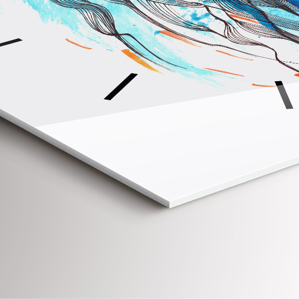 Skleněné hodiny čtvercové Ilustrace sluchátka