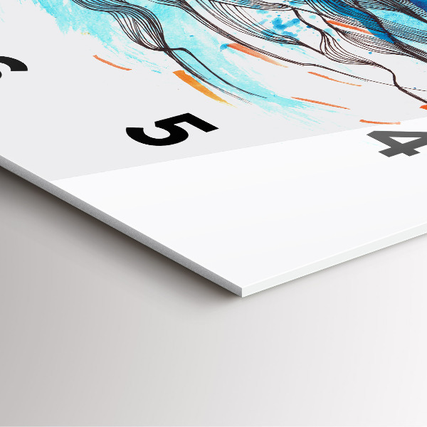 Skleněné hodiny čtvercové Ilustrace sluchátka