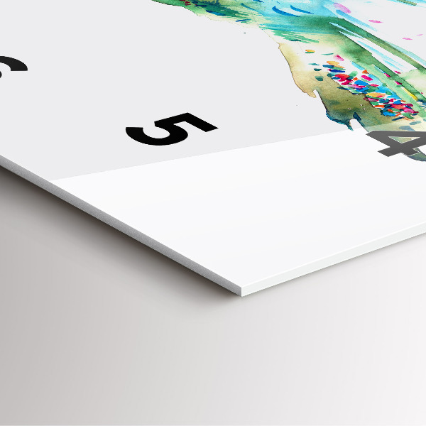 Skleněné hodiny čtvercové Abstrakce ptáka a jara