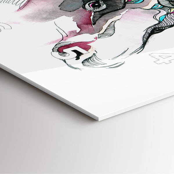 Skleněné hodiny čtvercové Abstraktní los