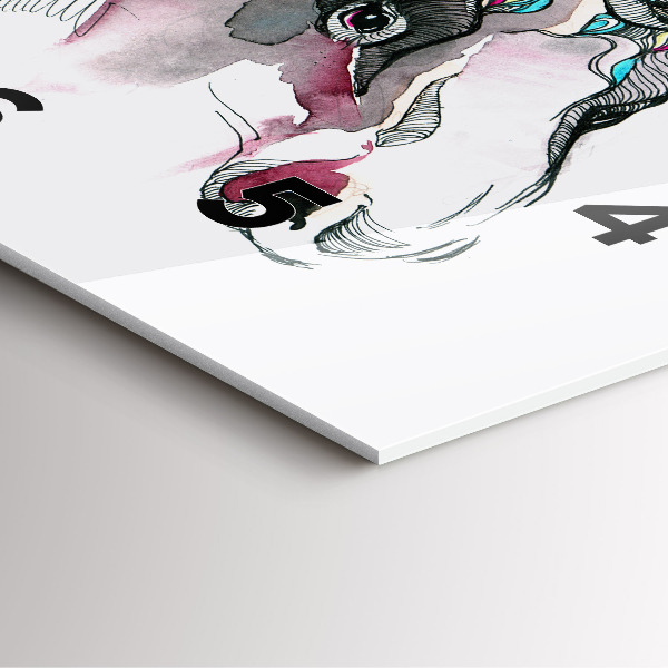 Skleněné hodiny čtvercové Abstraktní los