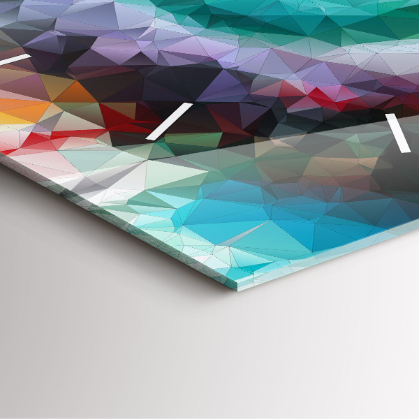 Skleněné hodiny čtvercové Barevné lidské oko