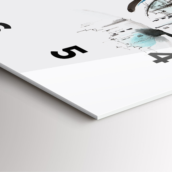 Skleněné hodiny čtvercové Město v brýlích