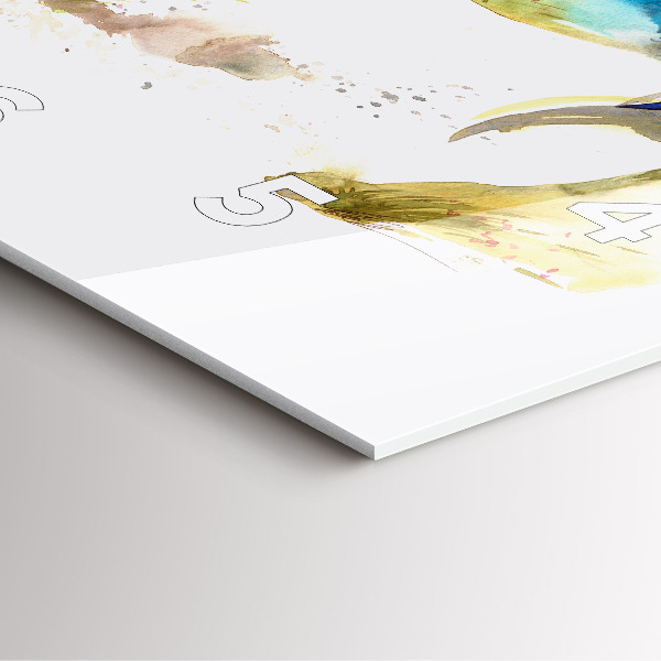 Skleněné hodiny čtvercové Malované hory a kůň