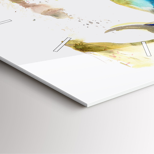 Skleněné hodiny čtvercové Malované hory a kůň