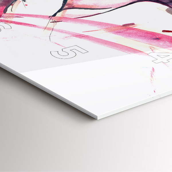 Skleněné hodiny čtvercové Abstraktní milenci