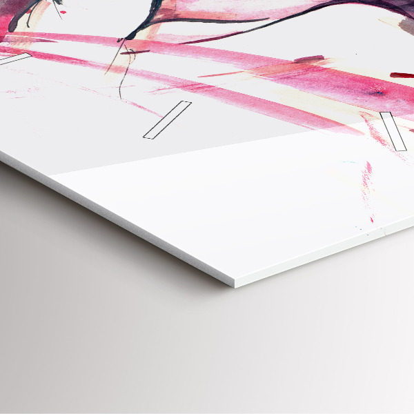 Skleněné hodiny čtvercové Abstraktní milenci